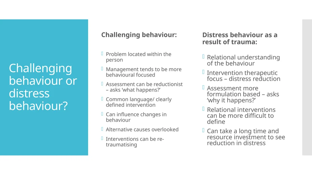 Implementing trauma informed care in practice: - slide 6 of 19
