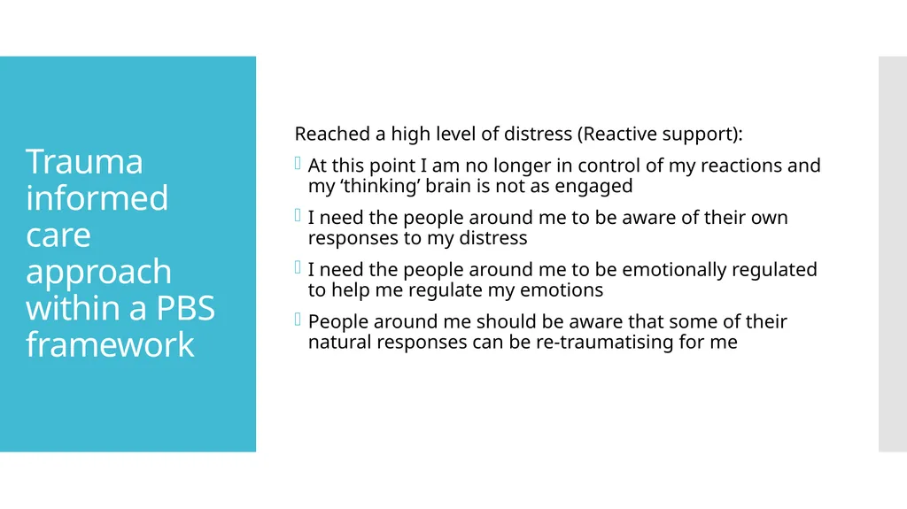 Implementing trauma informed care in practice: - slide 17 of 19