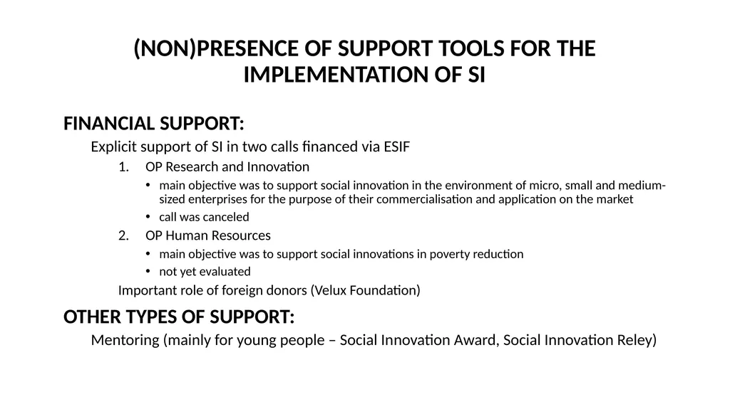 Social Innovation Plus – Competence Centres (SI - slide 13 of 18