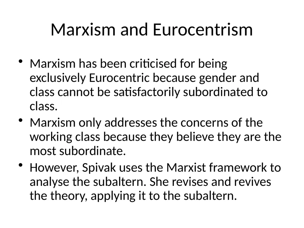 Week 9: Gayatri Chakravorty Spivak “Can the - slide 19 of 26