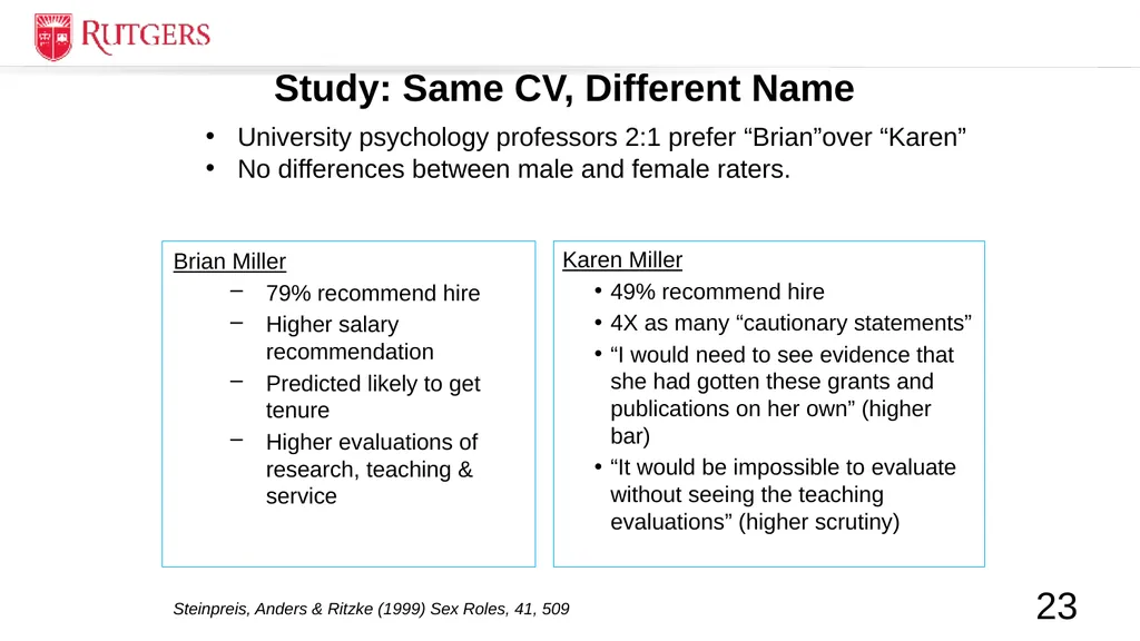 RBHS Faculty Search Committee Training Roadmap - slide 23 of 27