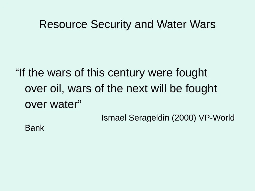 Global Water Modules Module 9: Examples of Water - slide 3 of 53