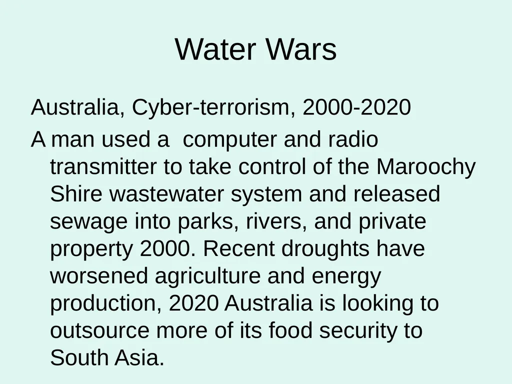 Global Water Modules Module 9: Examples of Water - slide 16 of 53