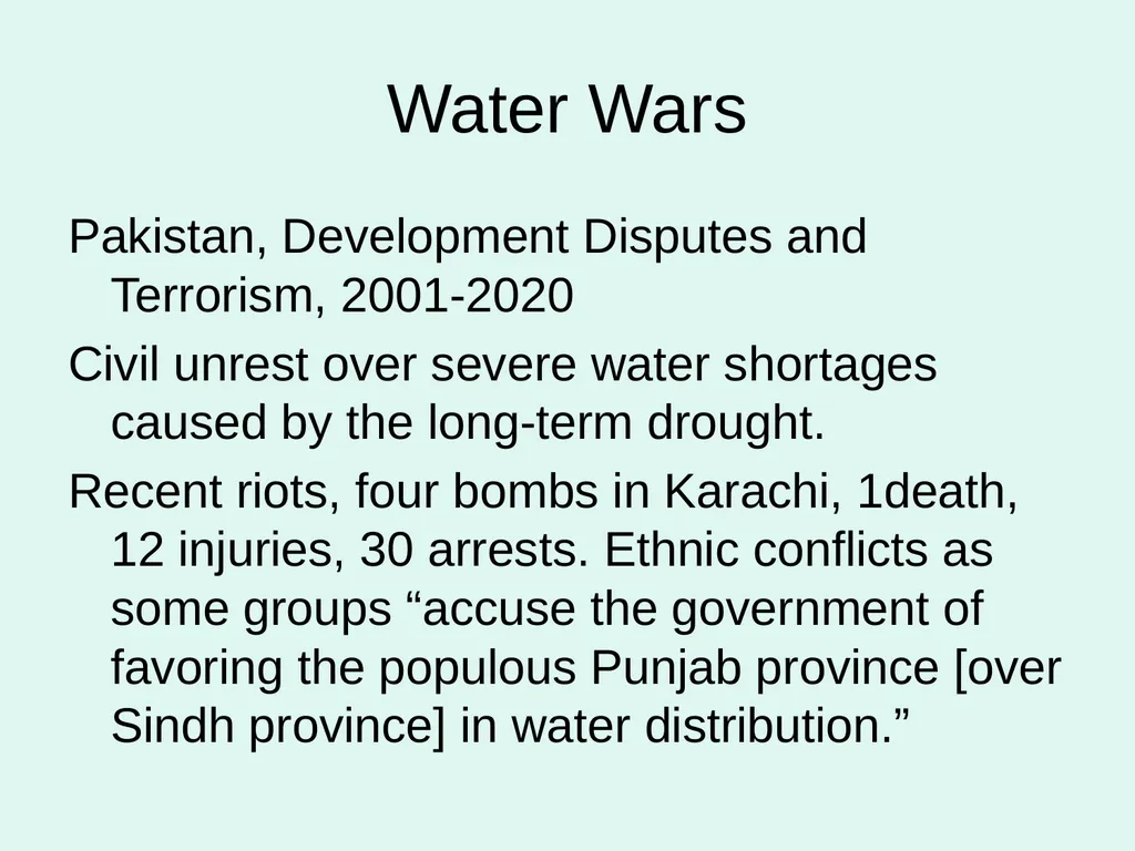 Global Water Modules Module 9: Examples of Water - slide 20 of 53