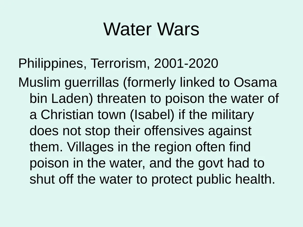 Global Water Modules Module 9: Examples of Water - slide 24 of 53