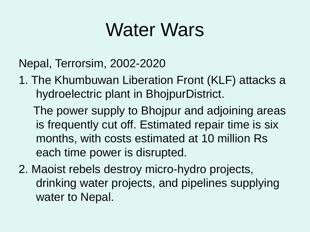Global Water Modules Module 9: Examples of Water - slide 26 of 53