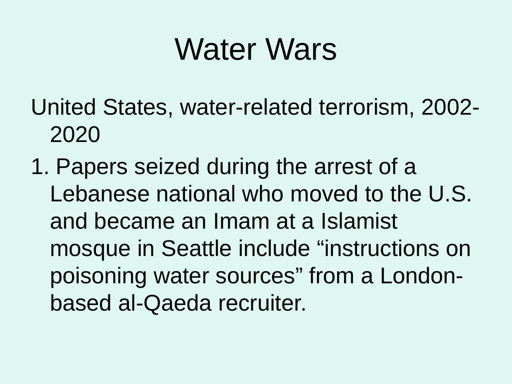 Global Water Modules Module 9: Examples of Water - slide 27 of 53