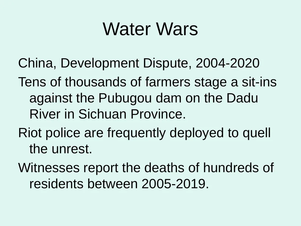 Global Water Modules Module 9: Examples of Water - slide 37 of 53