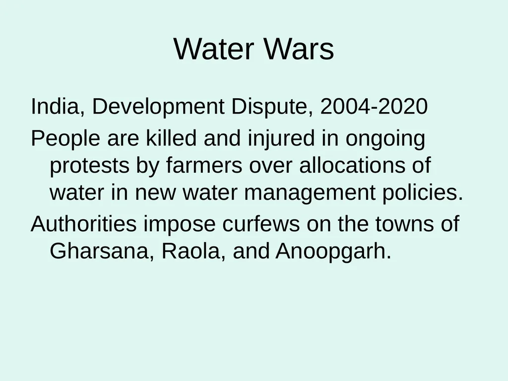 Global Water Modules Module 9: Examples of Water - slide 40 of 53
