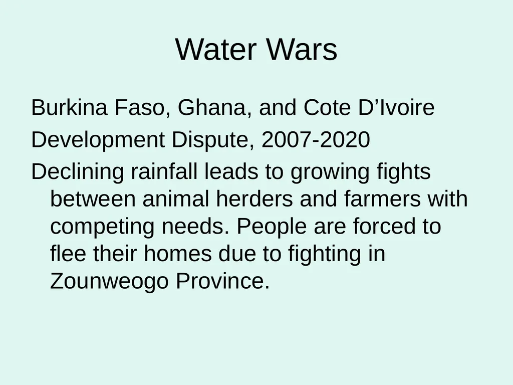 Global Water Modules Module 9: Examples of Water - slide 47 of 53