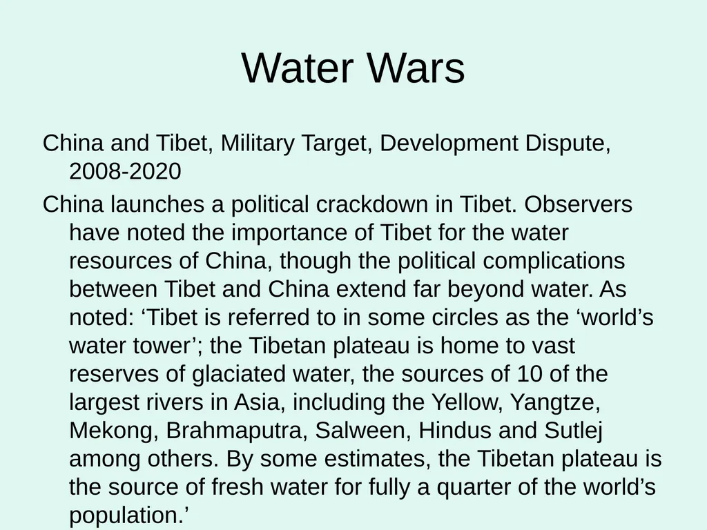 Global Water Modules Module 9: Examples of Water - slide 48 of 53