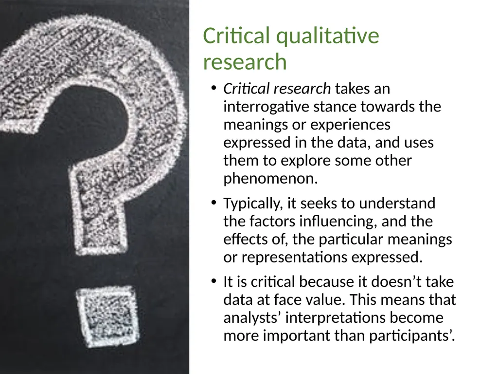 Foundations of Qualitative Research 2 Part 2: - slide 11 of 16