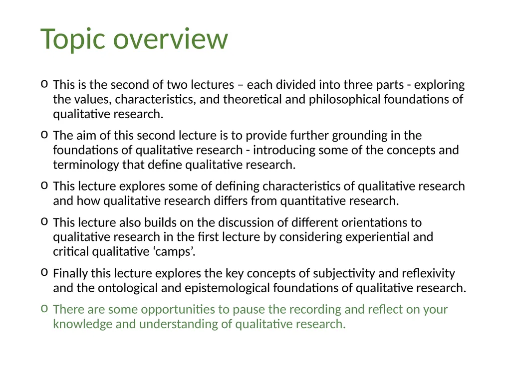 Foundations of Qualitative Research 2 Part 2: - slide 3 of 16