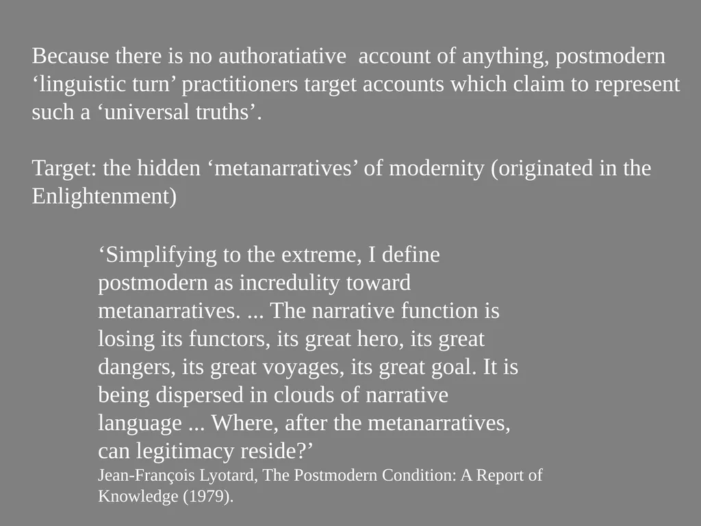 Poststructuralism, the Question of Power/Knowledge - slide 5 of 31