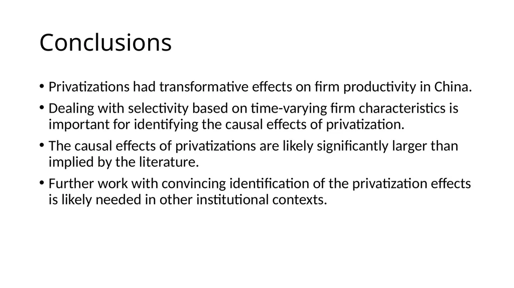 The Transformative Effects of Privatization in - slide 32 of 32