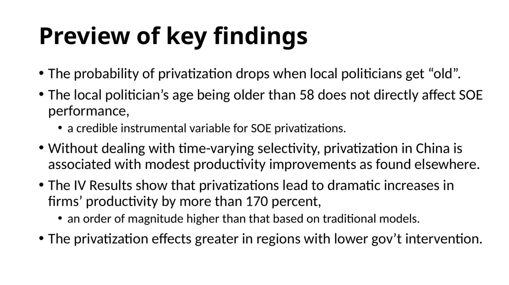 The Transformative Effects of Privatization in - slide 15 of 32