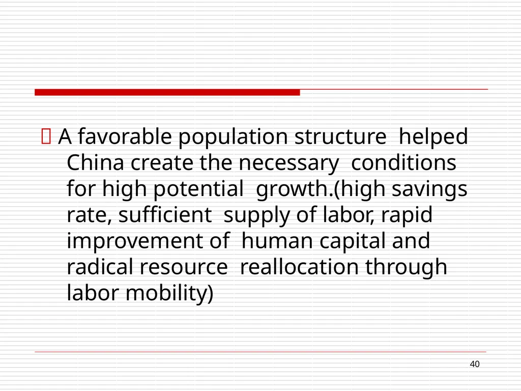 Disappearing demographic dividend: Growth - slide 40 of 63