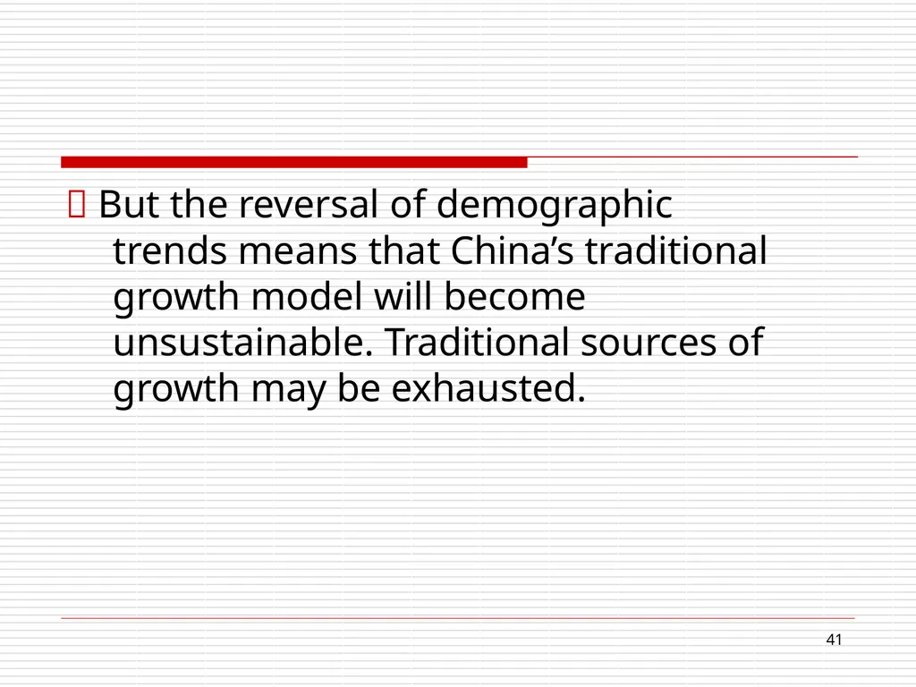 Disappearing demographic dividend: Growth - slide 41 of 63