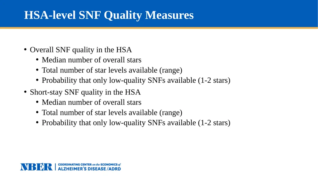 Access to High-Quality SNF Care for Medicare - slide 10 of 23