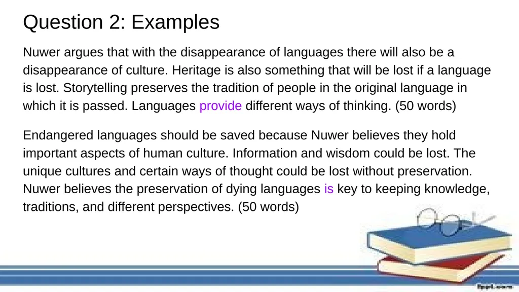 Reading Review Exam Style Questions Issues We need - slide 13 of 37