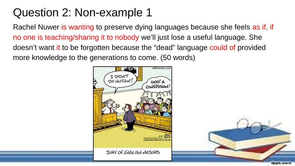 Reading Review Exam Style Questions Issues We need - slide 10 of 37