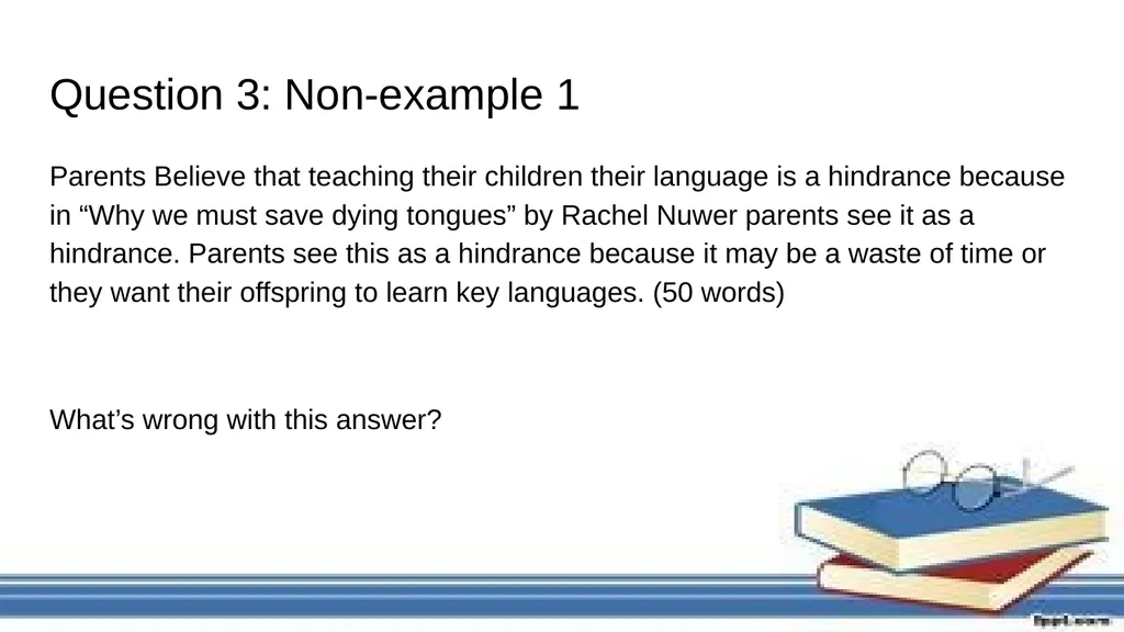 Reading Review Exam Style Questions Issues We need - slide 15 of 37