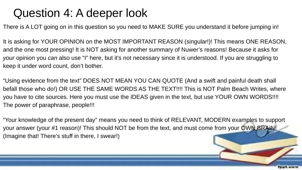 Reading Review Exam Style Questions Issues We need - slide 20 of 37