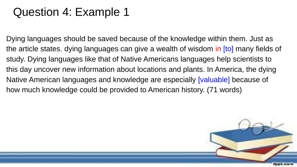 Reading Review Exam Style Questions Issues We need - slide 28 of 37