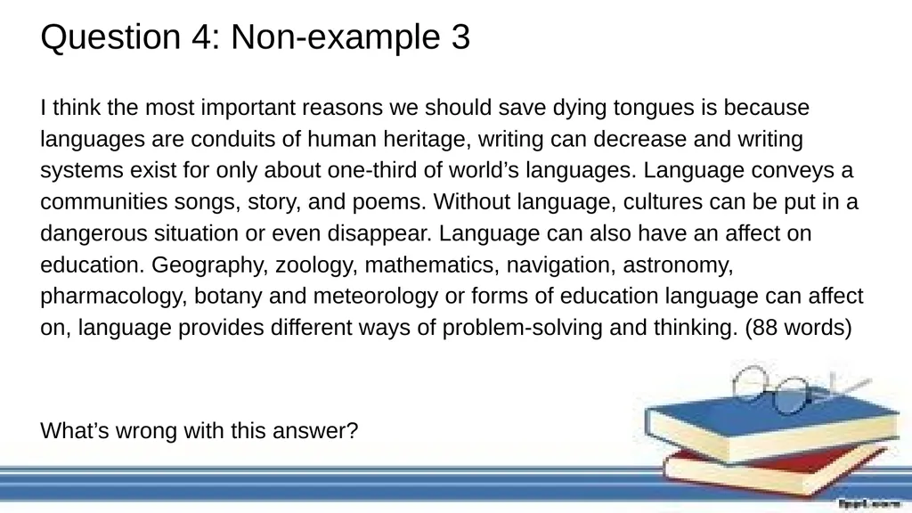 Reading Review Exam Style Questions Issues We need - slide 25 of 37