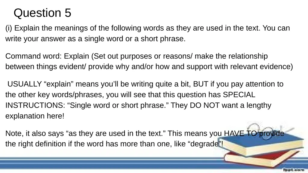 Reading Review Exam Style Questions Issues We need - slide 30 of 37