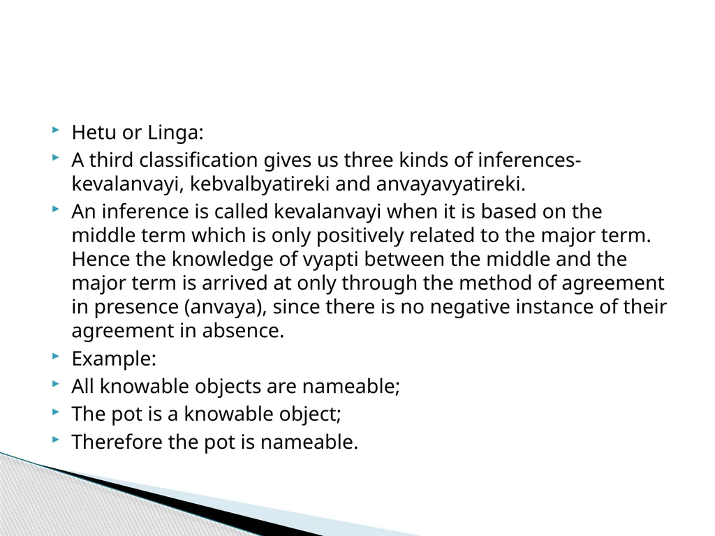 Nyaya Philosophy Inference Inference/Anumana - slide 9 of 14