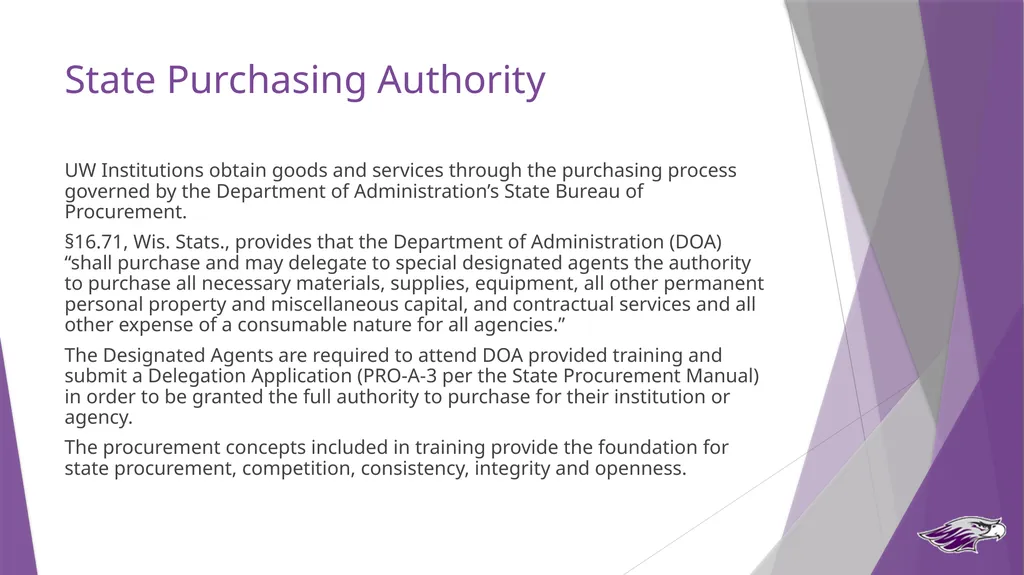 Procurement Guide State Purchasing Authority UW - slide 2 of 32