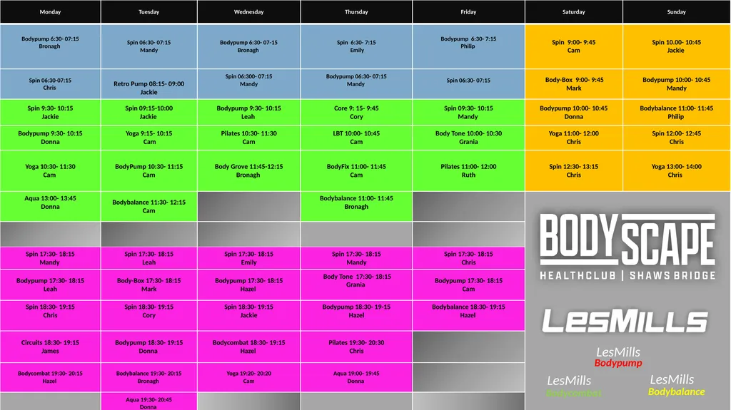 LesMills Bodypump LesMills LesMills Bodybalance - slide 1 of 2