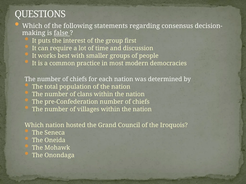 Of consensus as a decision-making model for - slide 12 of 13