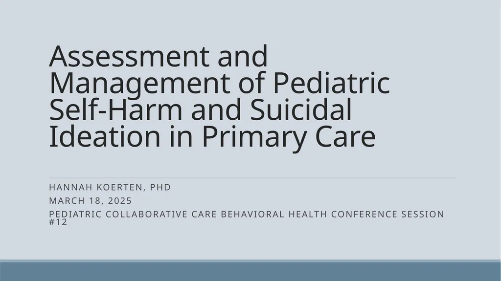 Pediatric Collaborative Care Behavioral Health - slide 2 of 31