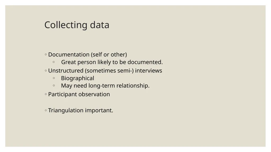 Qualitative Research Social constructionism - slide 30 of 49