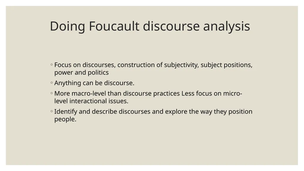 Qualitative Research Social constructionism - slide 25 of 49