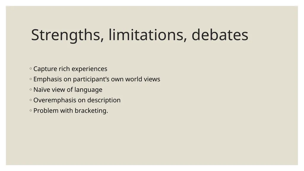 Qualitative Research Social constructionism - slide 13 of 49
