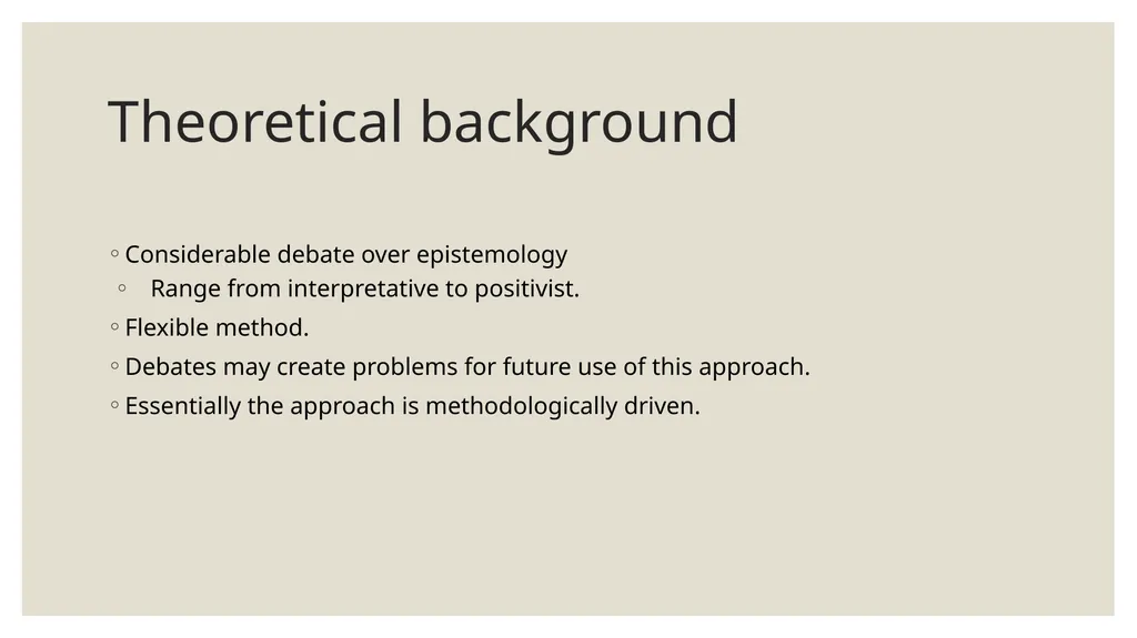 Qualitative Research Social constructionism - slide 16 of 49