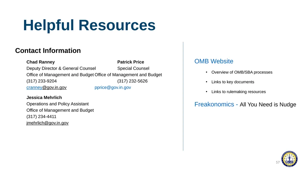 February 7, 2024 Administrative Rulemaking - slide 57 of 57