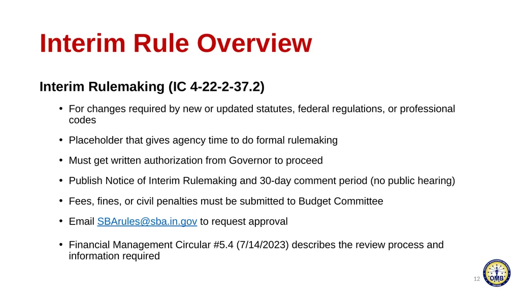 February 7, 2024 Administrative Rulemaking - slide 12 of 57