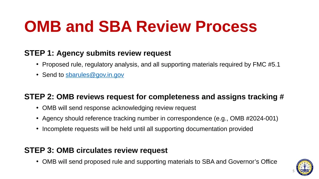 February 7, 2024 Administrative Rulemaking - slide 5 of 57