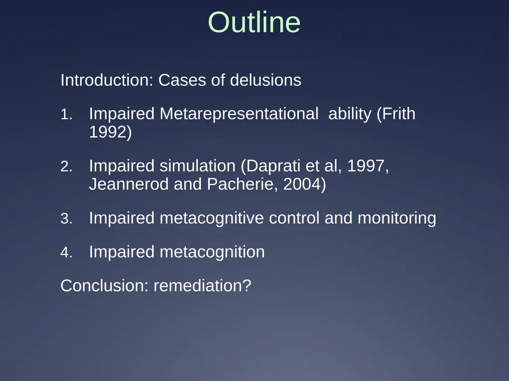 Does impaired metacognition contribute to - slide 2 of 55