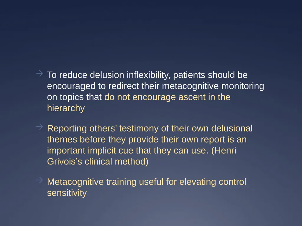 Does impaired metacognition contribute to - slide 54 of 55