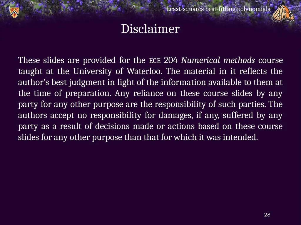Least-squares best-fitting polynomials - slide 28 of 28