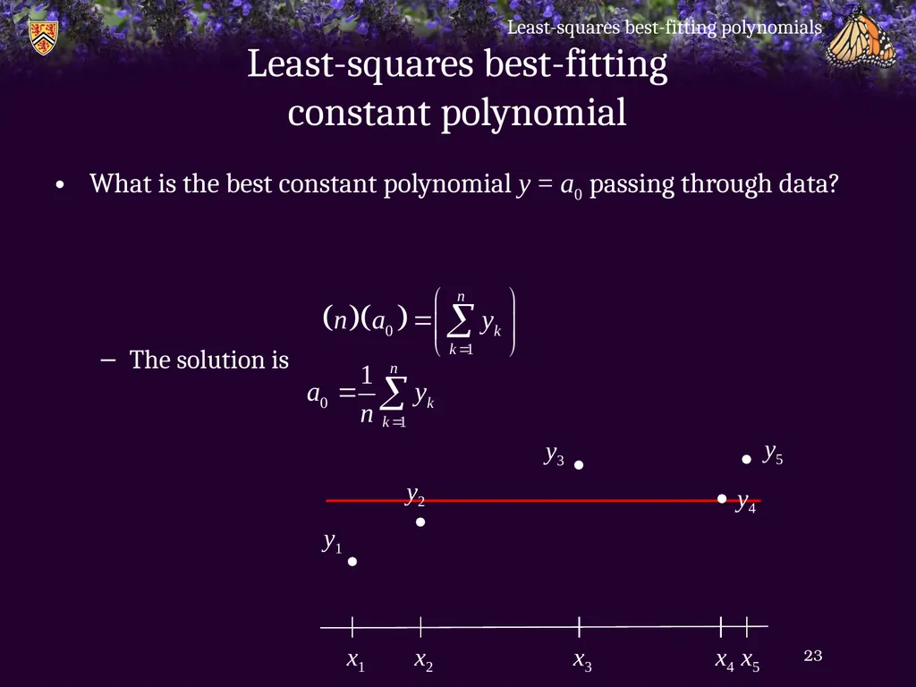Least-squares best-fitting polynomials - slide 23 of 28