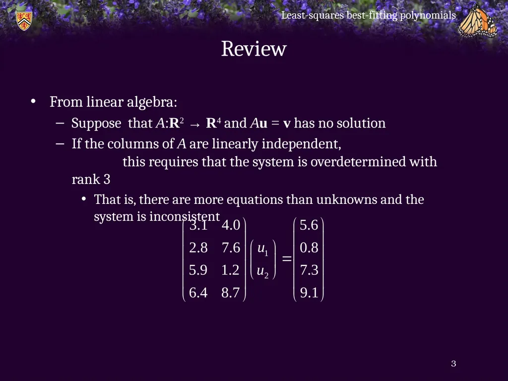 Least-squares best-fitting polynomials - slide 3 of 28