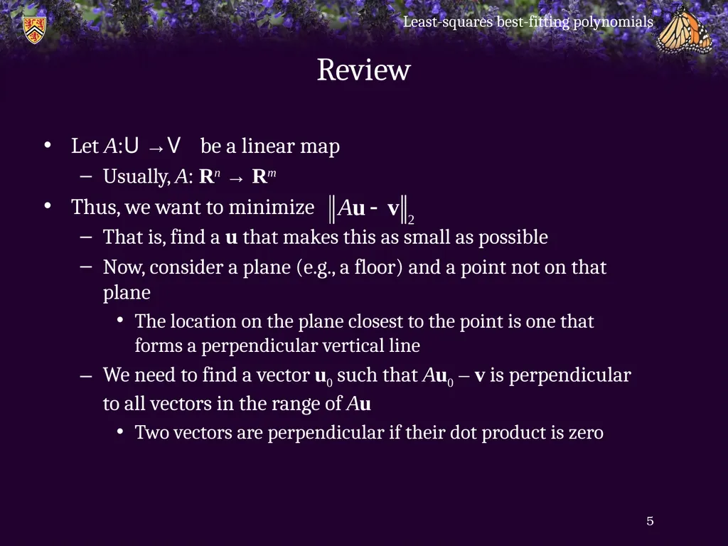 Least-squares best-fitting polynomials - slide 5 of 28