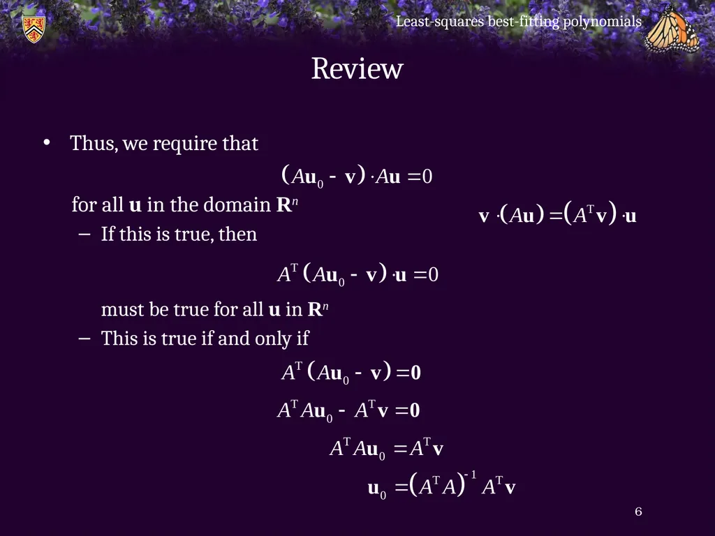 Least-squares best-fitting polynomials - slide 6 of 28