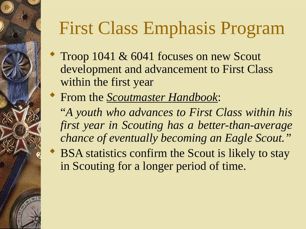 Scouts BSA New Parent Orientation Troops 1041 & - slide 21 of 37
